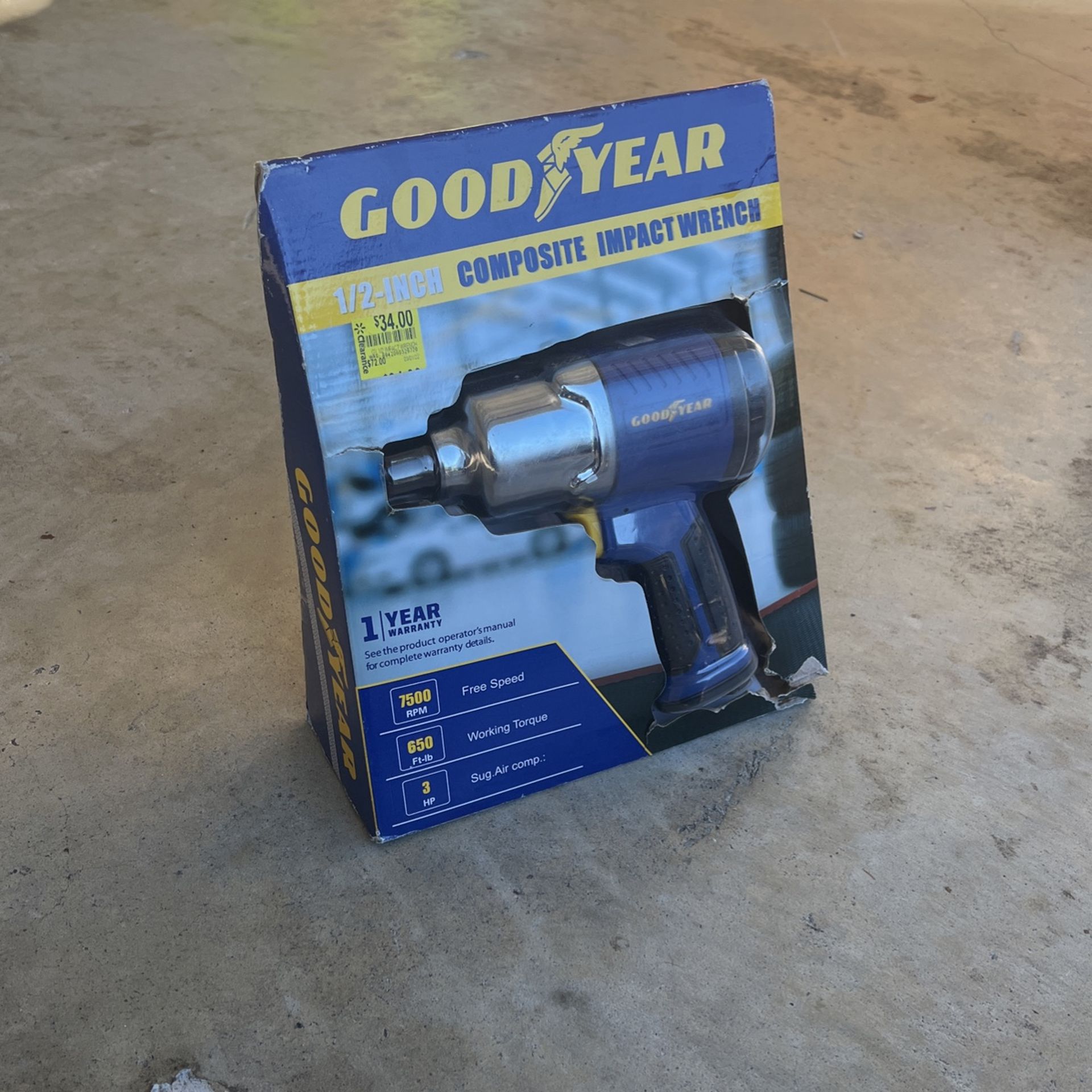 Impact Wrench 1/5 Inches, 3HP, Good Year, New