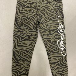 NWT Ed Hardy Zebra Print Jogger Sweat Pants. Orange Dragon Men’s XL