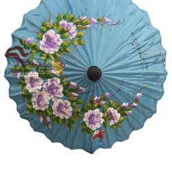 Chinese/Japanese Bamboo Floral Decorarive Paper Parasol/Umbrella