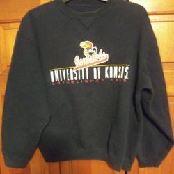MENS MEDIUM UNIVERSITY OF KANSAS JAYHAWKS SWEATSHIRT FROM BIG COTTON
