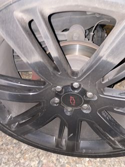 26 Inch Black Rims With New Tires All Black
