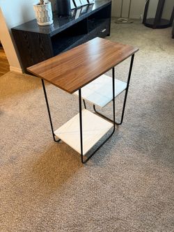 3-Piece Nesting Side Table Set – Modern Wood & Metal