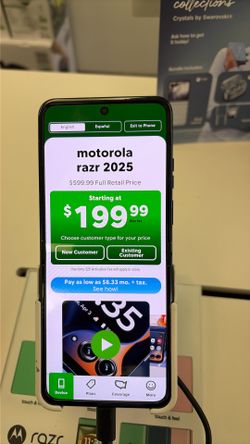 Motorola Razor ‘ 25 Only 199.99  At Cricket Wireless Sherman 