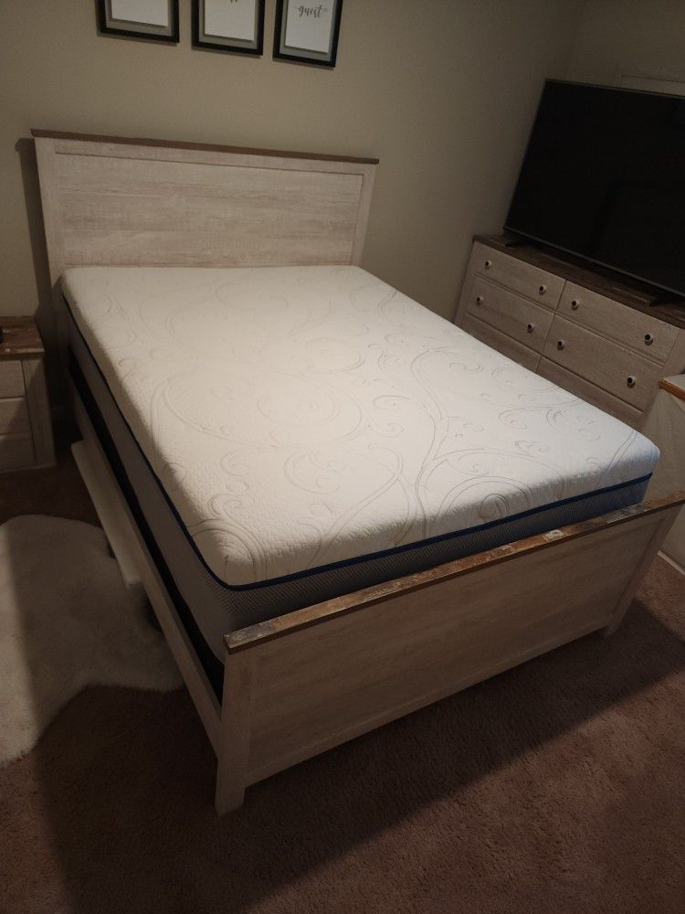 Sealy Mattress and Ashley Bed Frame