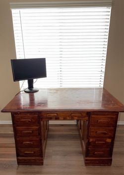 Solid Wood Executive Desk – Tons of Storage (Heavy & Sturdy)