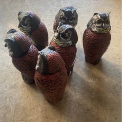 6 Garden Owls