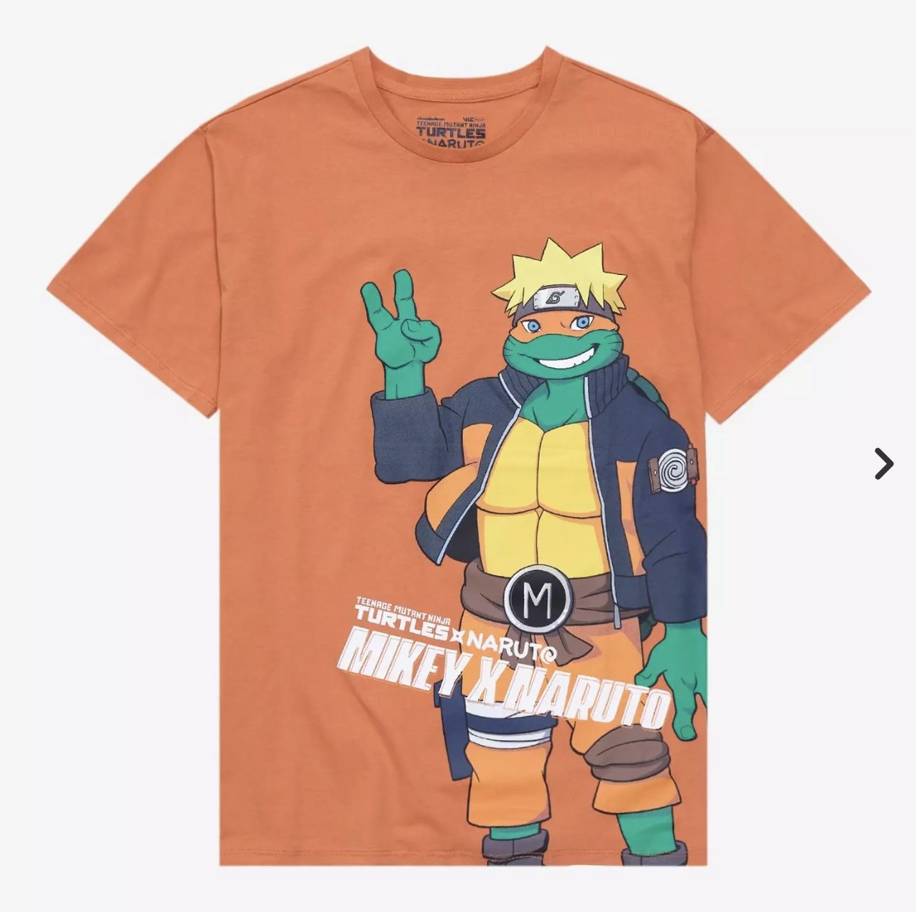 Teenage Mutant Ninja Turtles x Naruto Michelangelo as Naruto T-Shirt - BoxLunch