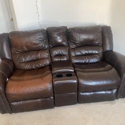Leather couch 