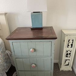 Charming Coastal / Cottage Bedside Table – Solid Wood