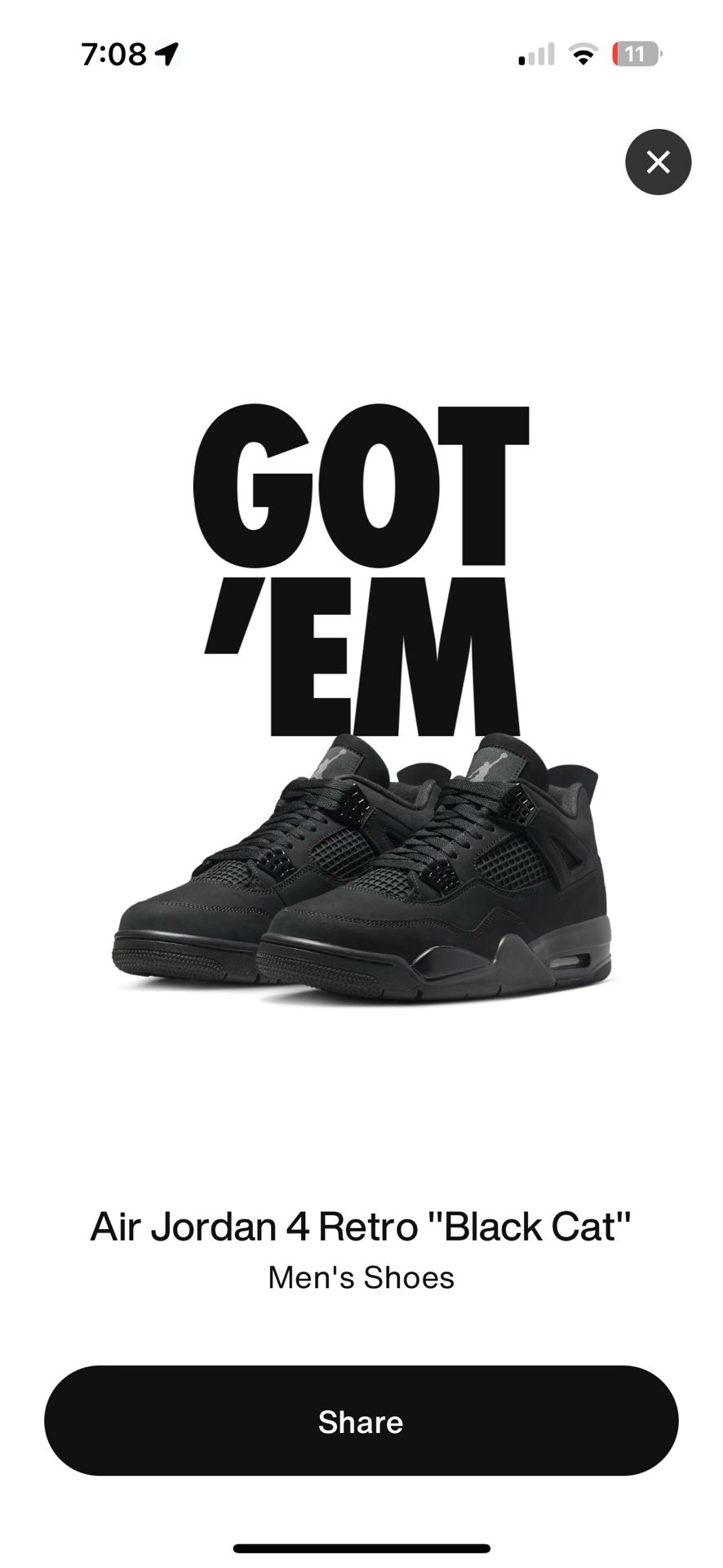 Jordan 4 Black Cats