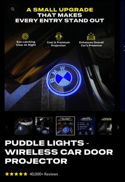 BMW wireless puddle lights projector (2 front doors)