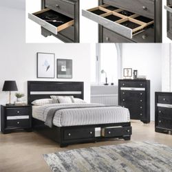 Brand New! 7pc Queen/king Bedroom Set 😍/ Take it home with only $39Down/ Hablamos Español Y Ofrecemos Financiamiento 🙋 