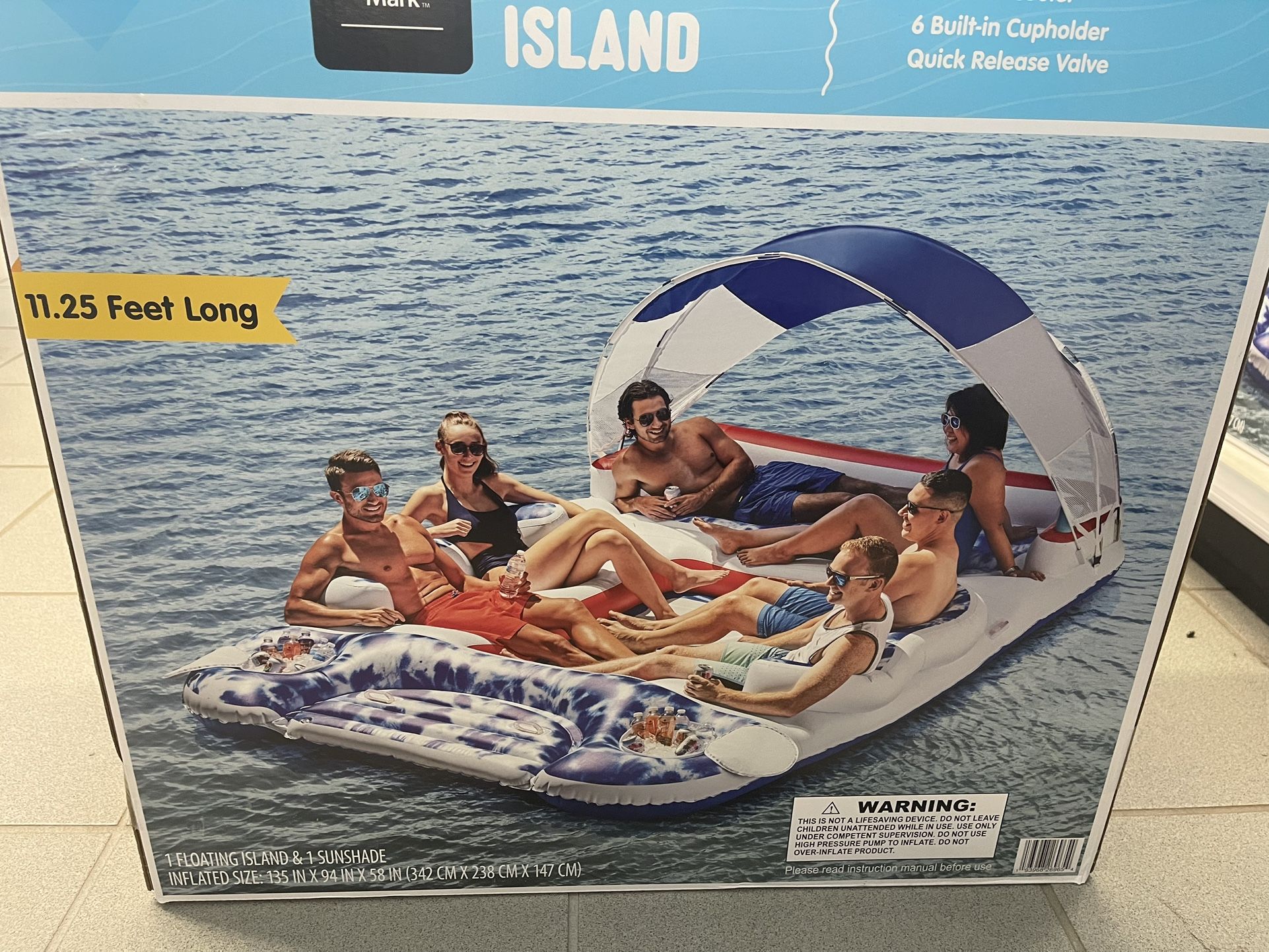 Floating island for 6 person with capony ( new inbox )