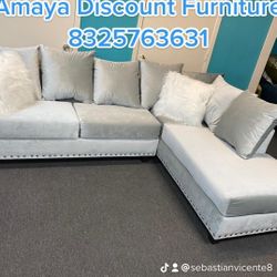 Sectional Grey Silver 