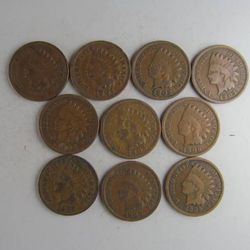 Set of 1900 to 1909 Indian Head Cents -- INCLUDES KEY DATE COIN!
