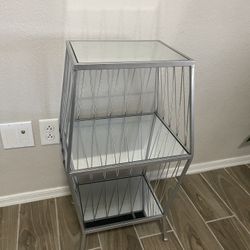 Mirrored Side Table 