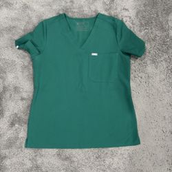 Medium FIGS Hunter Green Scrub Top