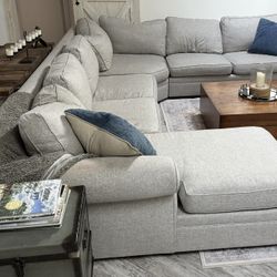 Amazingly Cheap Pottery Barn Sectional Couch - Light Gray