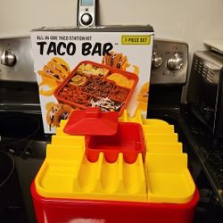 7 Pc Set All In One Taco Station Kit Taco Bar New In Box