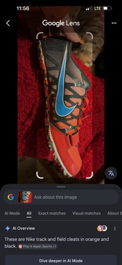 Nike wins track shoes size 9