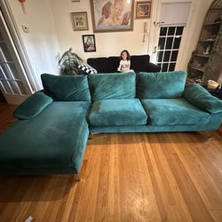 Green Velvet Couch