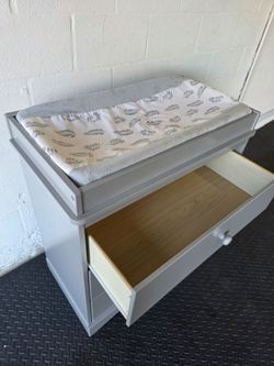 3-Drawer Baby Dresser with Changing Table Topper