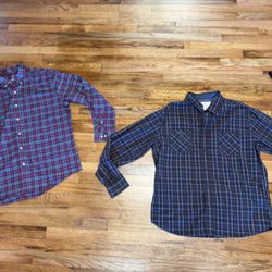 2 Long Sleeve Men’s Xl Button Up Shirts