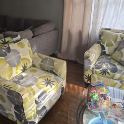 (2) Contemporary Accent Chairs