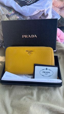 New Prada Yellow Wallet 