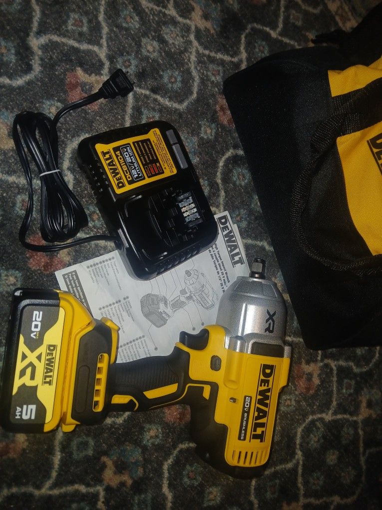 Dewalt Impact Wrench1/2" Charger And Battery