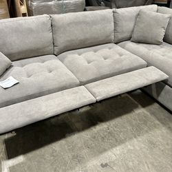 Costco Thomasville Gray Sectional with Power Footrest
