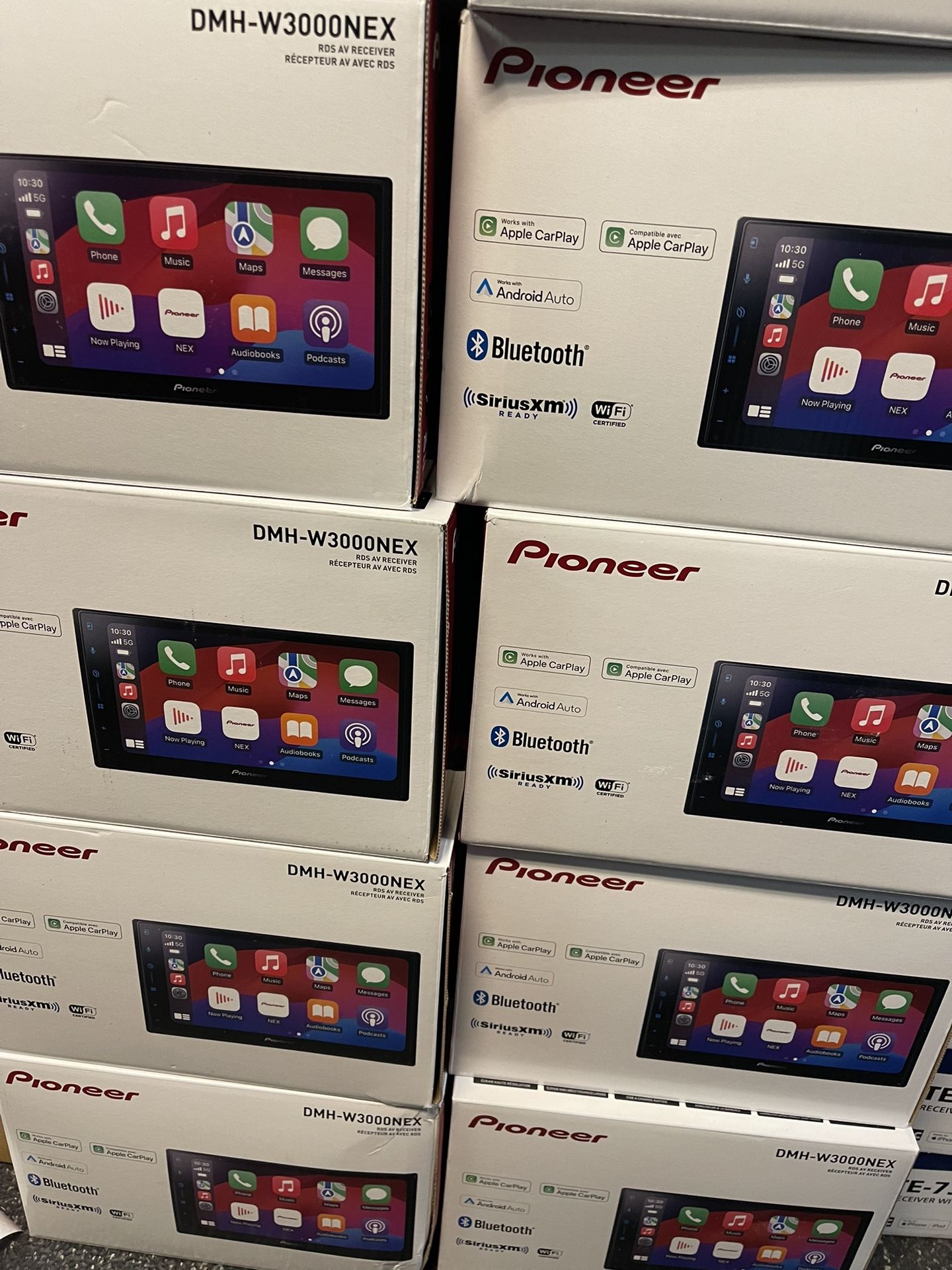 Pioneer DMH-W3000NEX 6.8" Double Din Multimedia Digital Media Receiver, Wireless Apple CarPlay and Android Auto, Bluetooth,