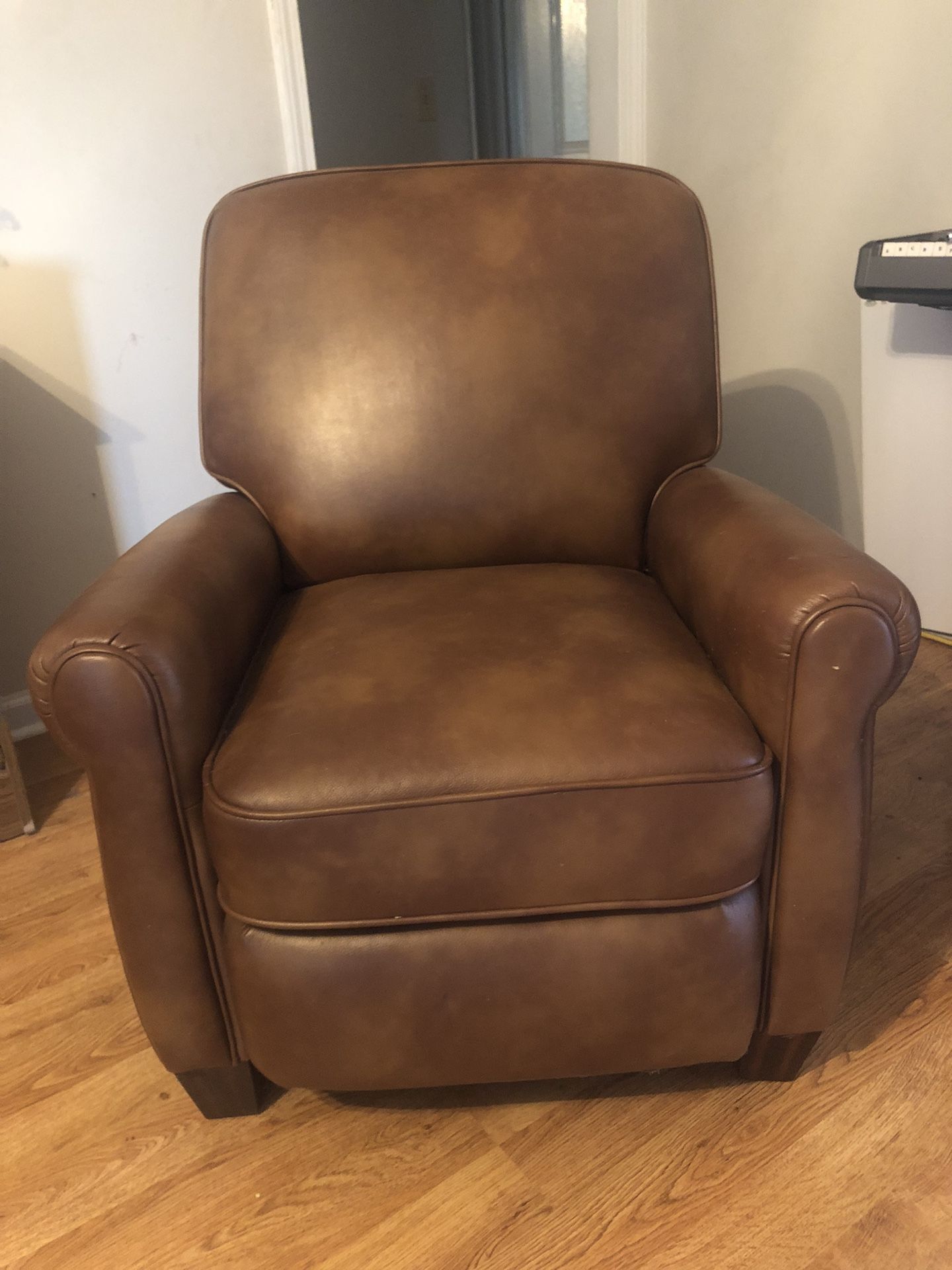 Leather Pushback Recliner