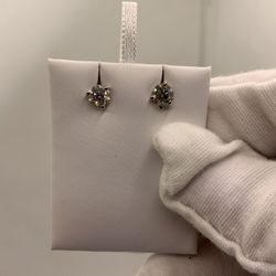Diamonds Gold Earrings 1.5ct 14k 0.6g