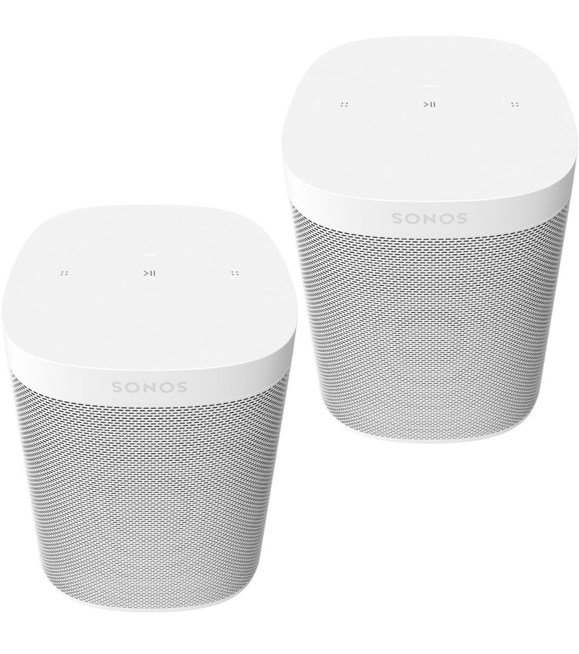Set Of (2) Two - White Sonos One Speaker Set
