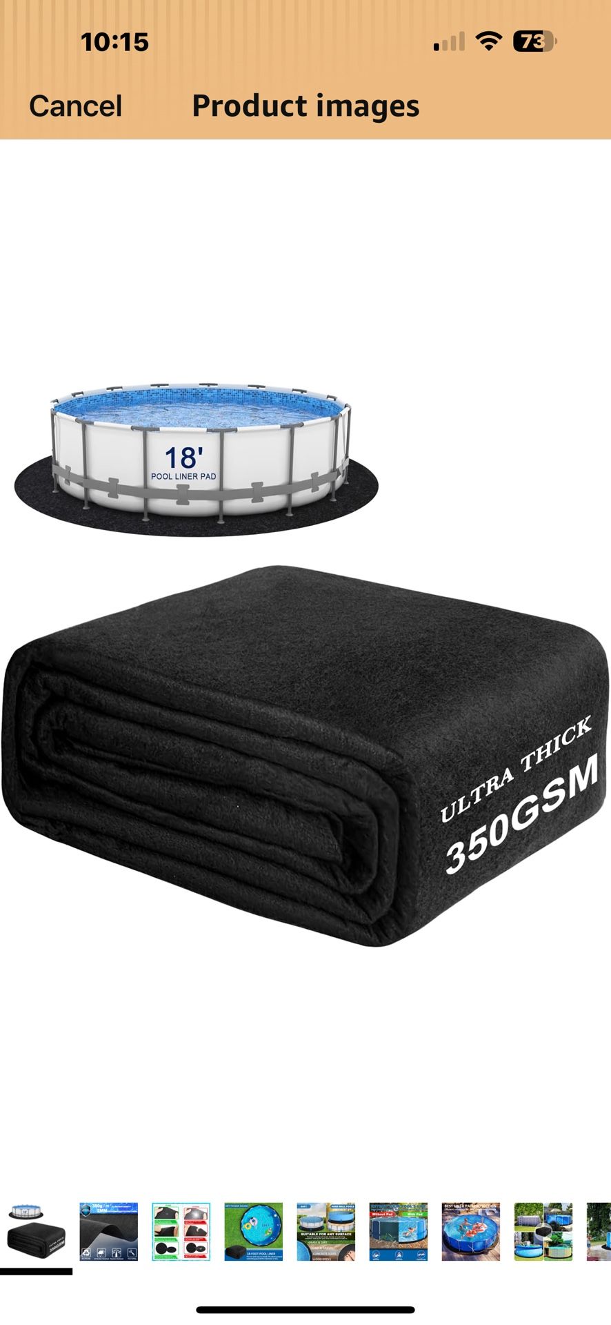 Under pool Pad