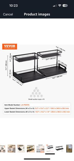 Pull Out Cabinet Organizer Black