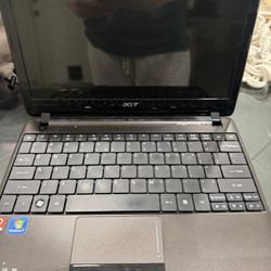 Acer Aspire One netbook  running Windows 7.