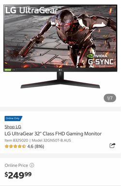 LG 32" UltraGear Gaming / Productivity Monitor – Works Great!