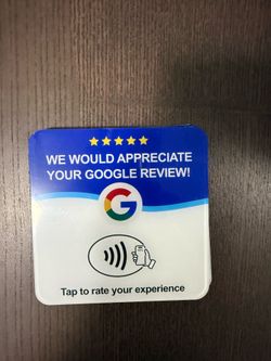 Google review cards for businesses