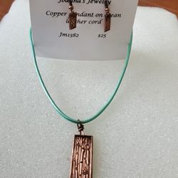 Copper Pendant & Earing.  $5 