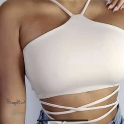 Halter Crop tops With Back Tying