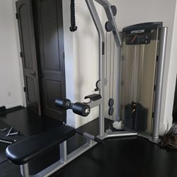 Precor Dual Lat Pull Down / Seated Row Commercial Gym Equipment Exercise Fitness Weight Machine