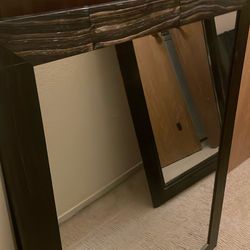 Darkwood Brown Large Mirror Gray Condition No Scratches No Scuffs