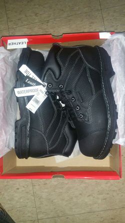 MEN'S WORK BOOTS STEEL TOE WATERPROOF SLIP ALL SIZE NEW