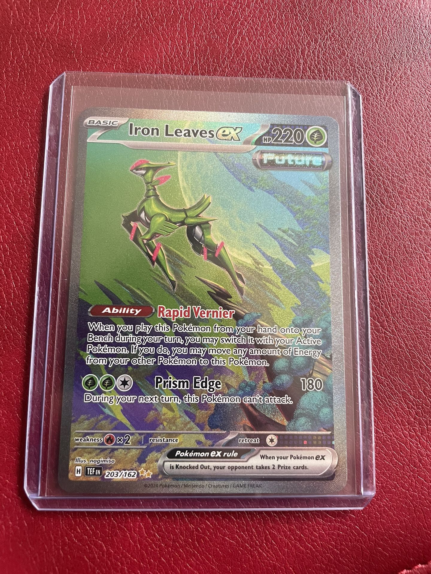 Pokemon Cards Iron Leaves Ex Sir And Gold Super Rod