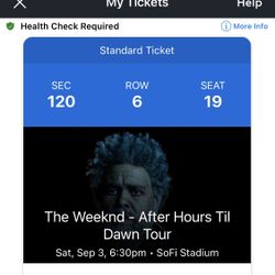 The Weeknd 9/3 LA Show Section 120