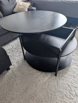 Circle Coffee Table With Extending Top