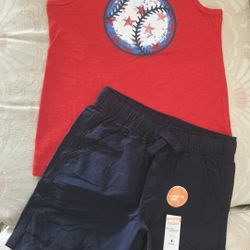 Boy's Short And Tank Tee Set Size 4T 