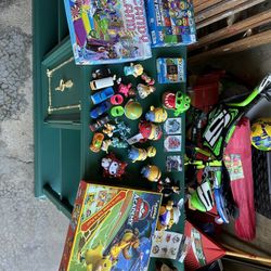 Children’s lot of games puzzles figures